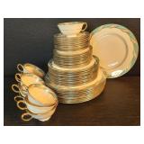 Vintage 49pc Bellevue Sea Green by Lenox set