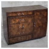 M. Singer and Sons burl wood veneer cabinet