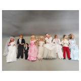 Group of vintage Barbie and Ken dolls