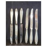 Insico sterling-silver-handle knives with