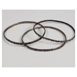 Sterling silver bangle bracelets