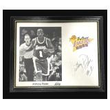 Framed Anthony Peeler signed 8 x 10 photo