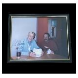 Framed John Wooden signed 8 x 10 photo