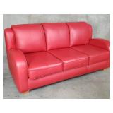 The Leather Factory telluride red sofa