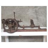 Antique hand crank drill press