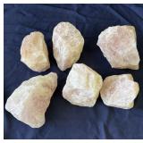 Lot of rose quartz crystals