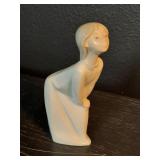 Vintage porcelain Lladro girl in pajamas sculpture