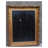 Vintage gilt wood and chalk wall beveled mirror