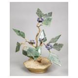 Asian style glass and brass bonsai tree