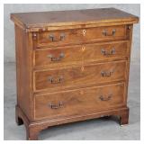 Antique mahogany bachelors chest of drawers with