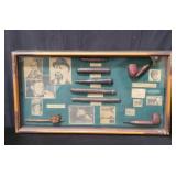 Decorative cigar/pipe framed shadowbox with