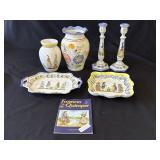 Lot of vintage French Quimper ceramic items