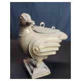 Vintage brass duck incense burner