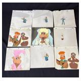 Lot of vintage animation cels