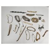 Costume jewelry bracelets, anklets, earrings,
