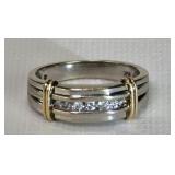 10k white and yellow gold men
