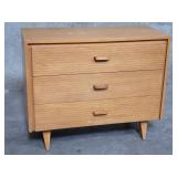 Mid-century blonde wood chest of drawers