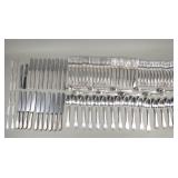 Group of mismatched silver plate flatware