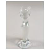 Vintage viking art glass cat figurine