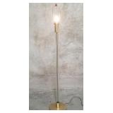 Vintage brass and glass floor lamp
