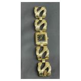 Mid century style gold plate bracelet watch
