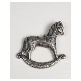 Vintage Jezlaine sterling silver rocking horse