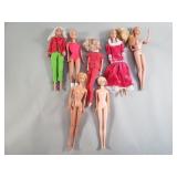Group of vintage Barbie dolls