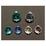 6 crystal prism balls suncatchers