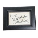 Framed Lakers announcer Stu Lantz signed 5 x 7