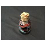 Signed art glass bottle