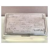 Vintage sterling silver presentation humidor