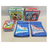 Five vintage lunch boxes, Annie, Woody