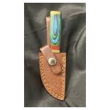 Damascus steel fixed blade knife