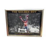 Framed Oscar De La Hoya signed poster