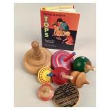 Collection of vintage wooden tops