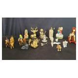 Brass, ceramic, composite and spelter figurines