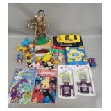 Group of vintage toys and comics