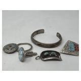 Group of silver jewelry