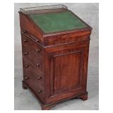 Regency-style mahogany Davenport writing desk