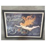 Framed "Cycles Gladiator? poster print