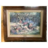 Marty Bell framed lithograph with live autograph