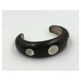 Sterling & rosewood cuff bracelet