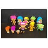 Collection of vintage Troll dolls