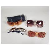 4 pairs of vintage designer sunglasses