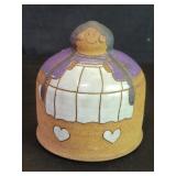 Krista Hahne stoneware covered bowl