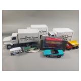Vintage collectible die cast model trucks and cars