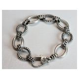 Lagos sterling  caviar oval fluted link bracelet