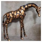 Bronze giraffe statue