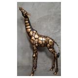 Bronze giraffe statue