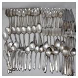 Group of miss-matched silver plate flatware